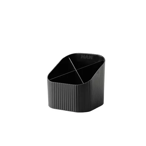 Organizator birou HAN Re-Loop, cu 4 compartimente, negru