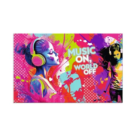 Suport pentru birou Herma Music Girl, cu două fețe, 55 x 35 cm, design Music Girl