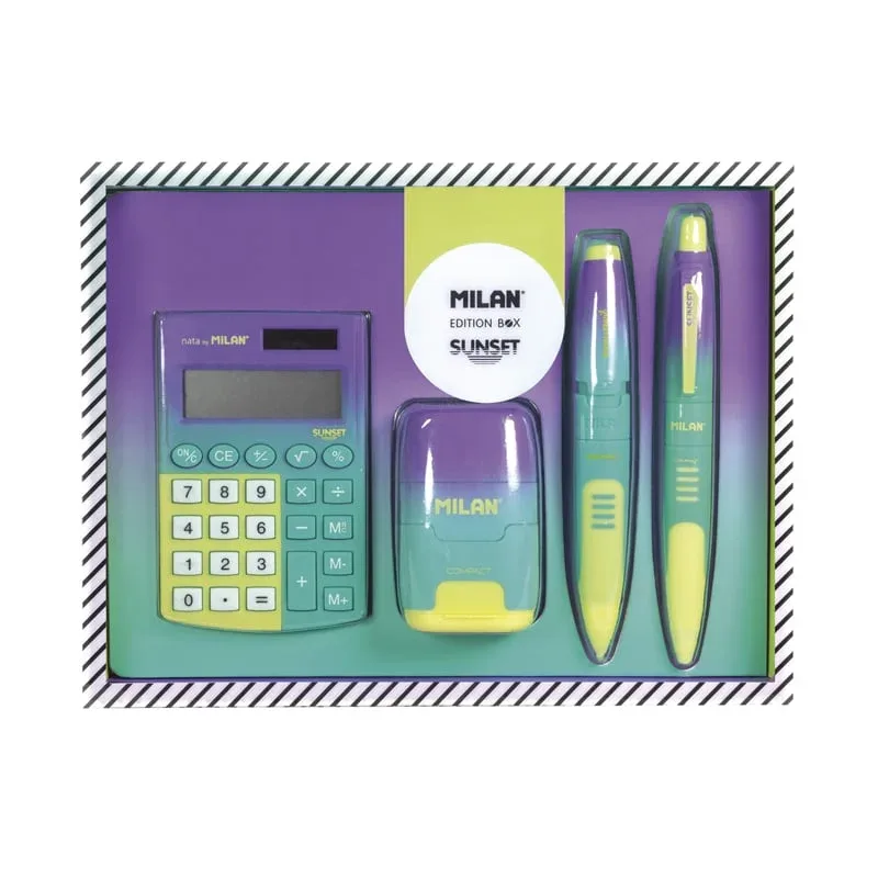 Set papetărie Milan Sunset, 4 piese, galben