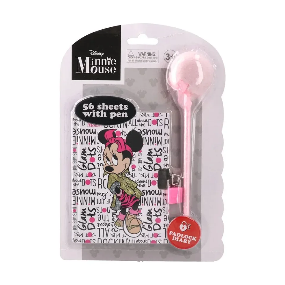 Set caiet Best Magic Tale cu lacăt și pix, Minnie Mouse