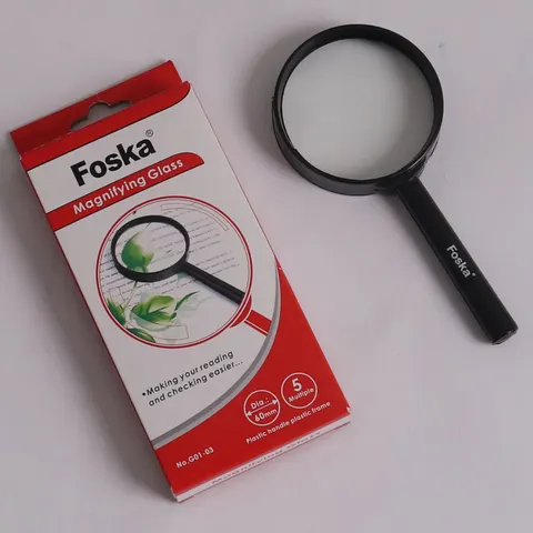 Lupă Foska, 5x, cu mâner, 60 mm