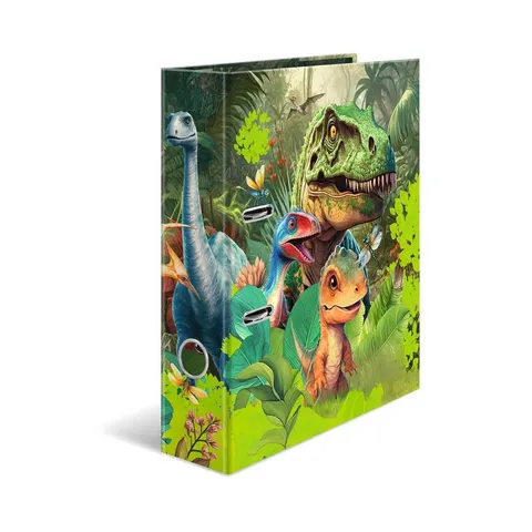 Biblioraft Herma Dino World, carton, 7 cm, cu dinozauri