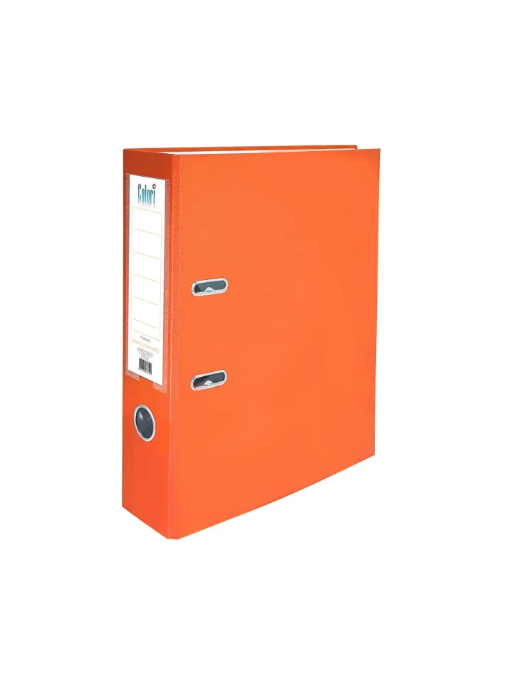Colori Dosar cu șină, 8 cm, PP, fără margine metalică, portocaliu
