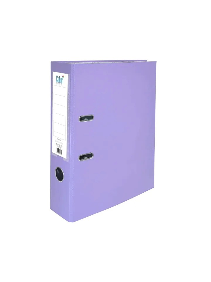 Biblioraft Colori, 8 cm, PP, fără margine metalică, lila