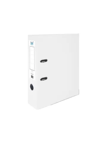 Colori Biblioraft, 8 cm, PP, cu margine metalică, alb