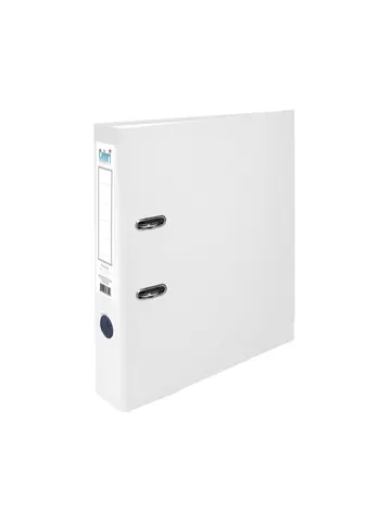 Dosar Colorat, 5 cm, PP, cu margine metalică, alb