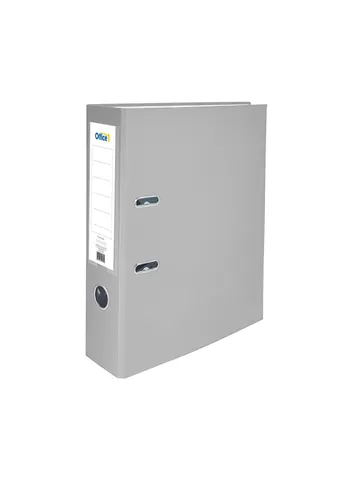 Office 1 Dosar, 8 cm, PP, fără margine metalică, gri