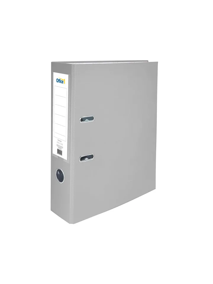 Office 1 Dosar, 8 cm, PP, fără margine metalică, gri