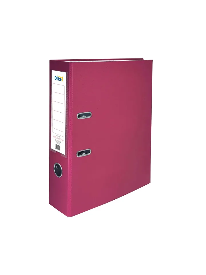 Office 1 Biblioraft, 8 cm, PP, fără margine metalică, burgundy