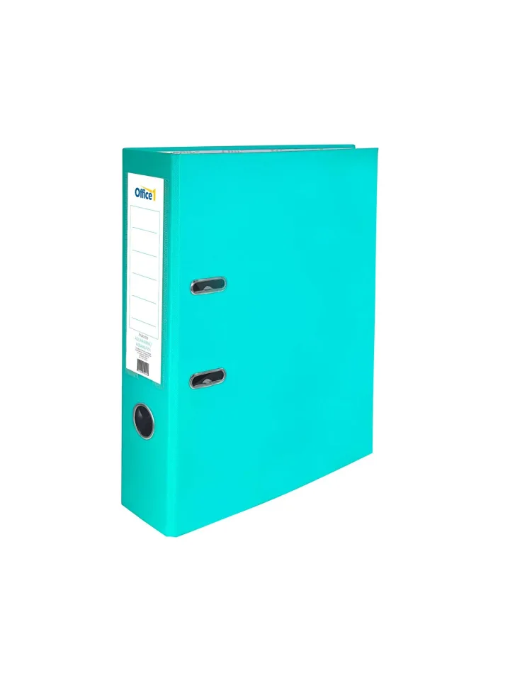 Biblioraft Office 1, 8 cm, PP, fără margine metalică, aquamarin