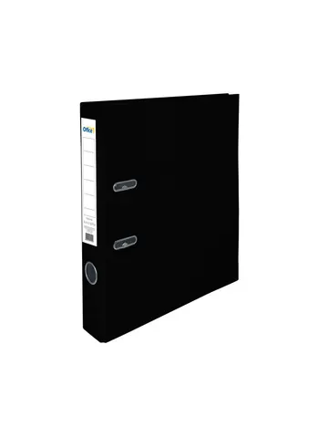 Office 1 Dosar cu mecanism, 5 cm, PP, fără margine metalică, negru