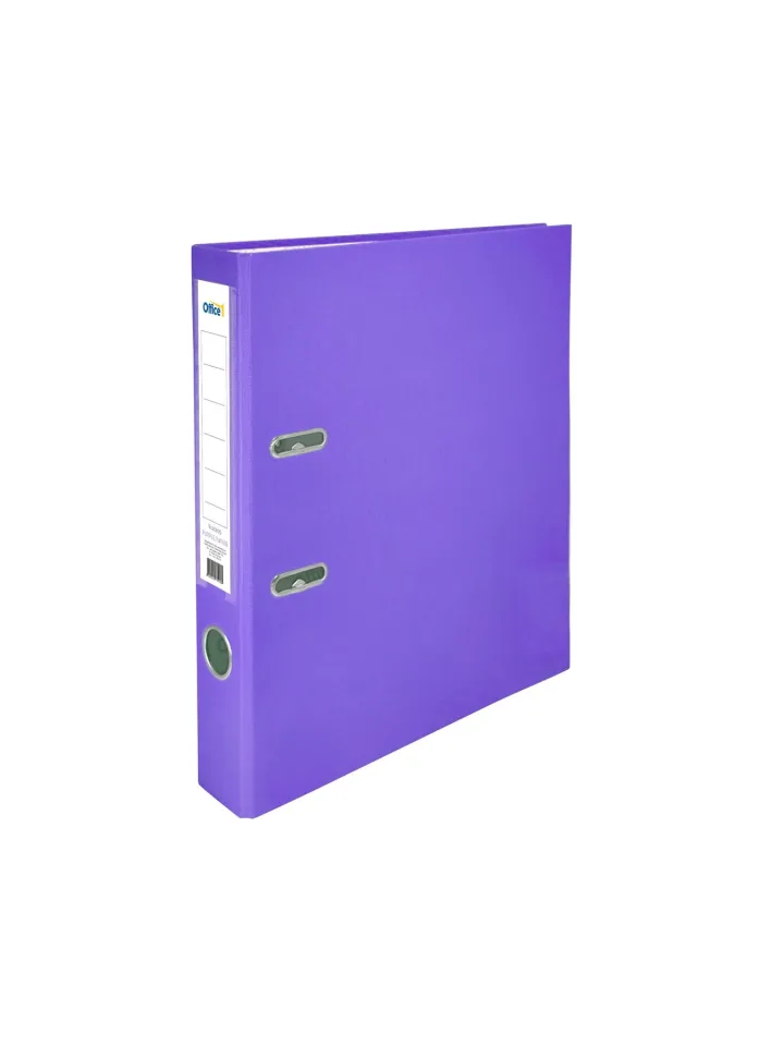 Office 1 Dosar cu inele, 5 cm, PP, fără margine metalică, mov