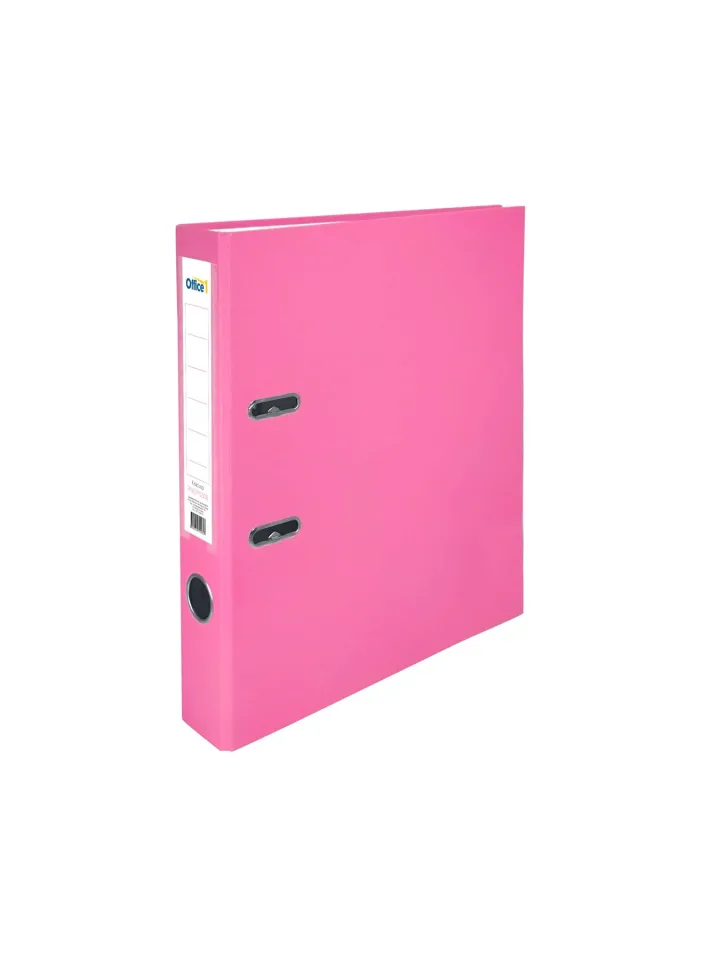 Biblioraft Office 1, 5 cm, PP, fără margine metalică, roz