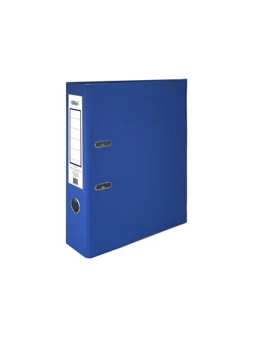 Dosar Office 1, 8 cm, PP, cu margine metalică, bleumarin
