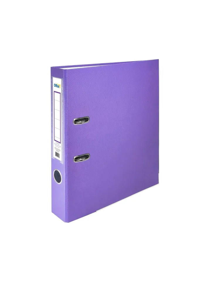 Dosar Office 1 cu mecanism levier, 5 cm, PP, cu margine metalică, mov