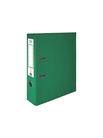 Clasor Colori, 8 cm, PP, cu margine metalică, neasamblat, verde, 50 bucăți