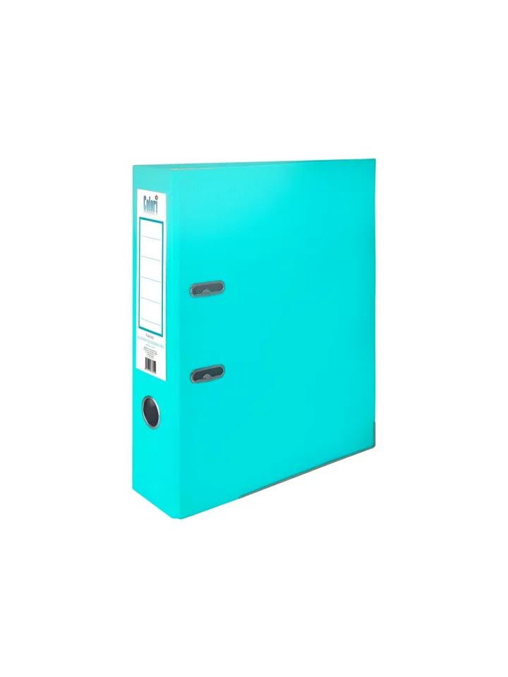 Colori Dosar, 8 cm, PP, cu Margine Metalică, Nepregătit pentru Asamblare, Acvamarin, 50 buc