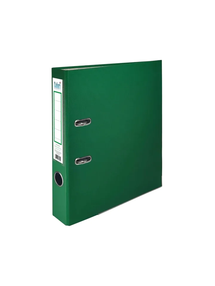 Dosar Colori, 5 cm, PP, cu margine metalică, neasamblat, verde, 50 buc
