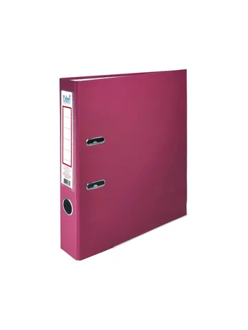 Dosar lever arch Colori, 5 cm, PP, cu margine metalică, neasamblat, burgundy, 50 bucăți