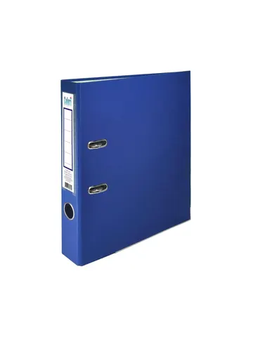 Clasor Colori, 5 cm, PP, cu margine metalică, neasamblat, albastru închis, 50 buc.