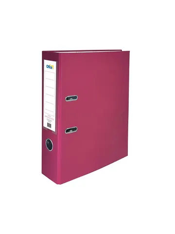 Office 1 Biblioraft, 8 cm, PP, neasamblat, bordo, 50 buc.