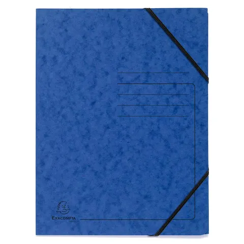 Dosar Exacompta, carton, cu elastic, albastru
