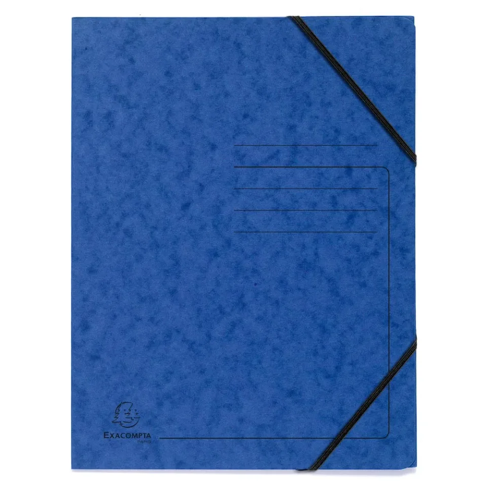 Dosar Exacompta, carton, cu elastic, albastru