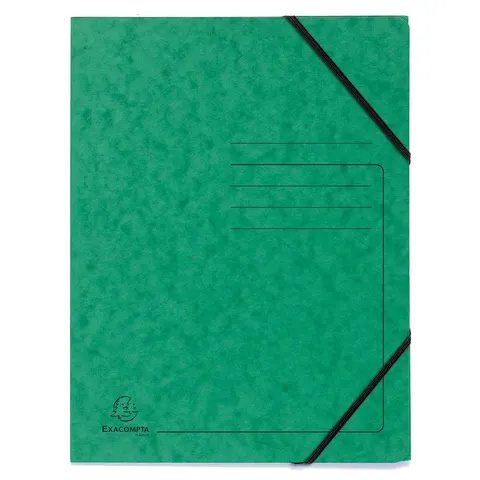 Dosar Exacompta, carton, cu elastic, verde
