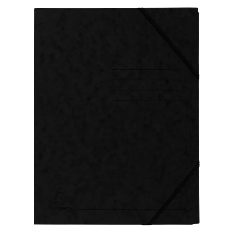 Dosar Exacompta, carton, cu elastice, negru