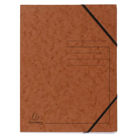 Dosar Exacompta, carton, cu elastic, maro