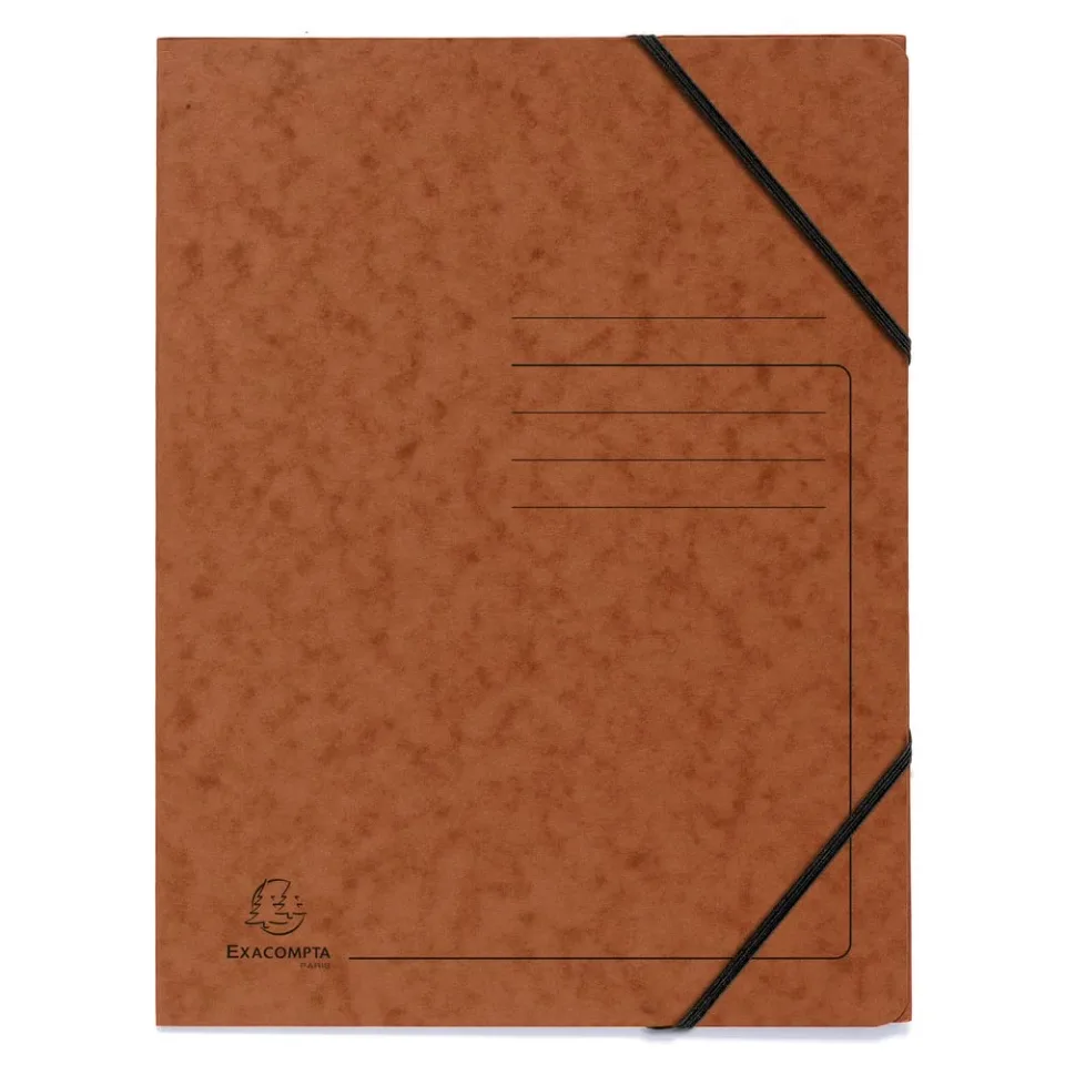 Dosar Exacompta, carton, cu elastic, maro
