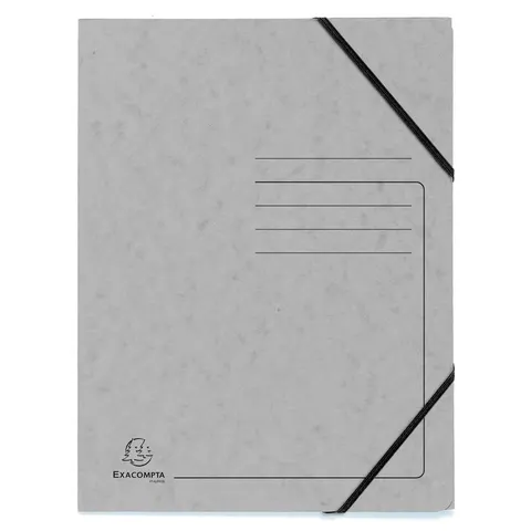 Dosar Exacompta, carton, cu elastic, gri