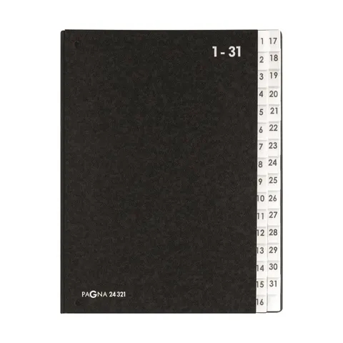 Dosar Durable Classic, carton, cu 31 separatoare, negru