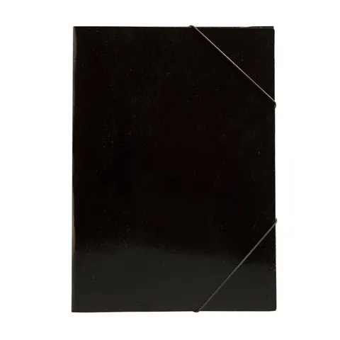 Dosar, carton, cu elastic, lac UV, 235 x 325 mm, 350 g/m2, negru