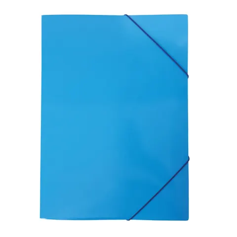 Dosar, carton, cu elastic, vernis UV, 235 x 325 mm, 350 g/m2, albastru