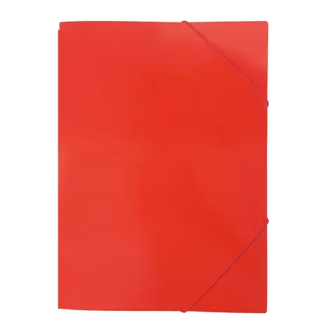 Mapă, carton, cu elastic, lac UV, 235 x 325 mm, 350 g/m², roșu