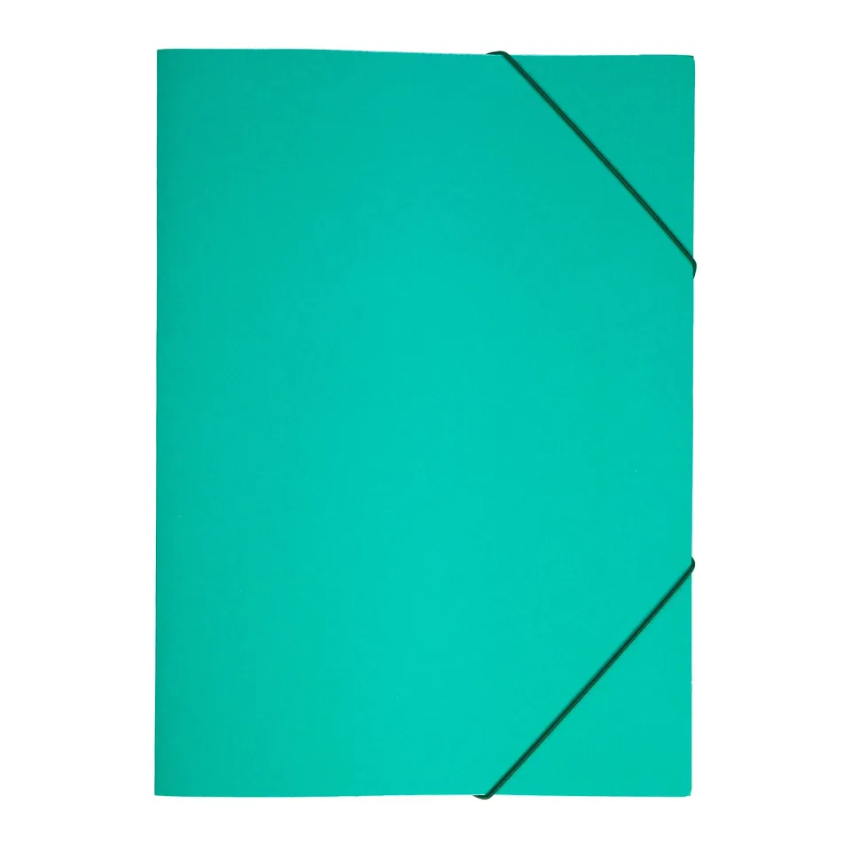 Mapă, carton, cu elastic, lac UV, 235 x 325 mm, 350 g/m2, verde