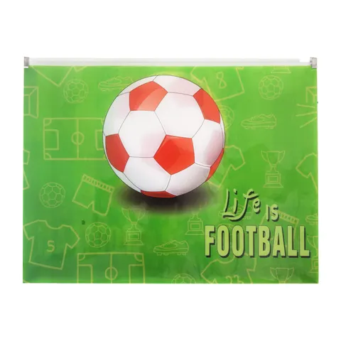 Panta Plast Dosar Football Collection, PP, cu fermoar, A4