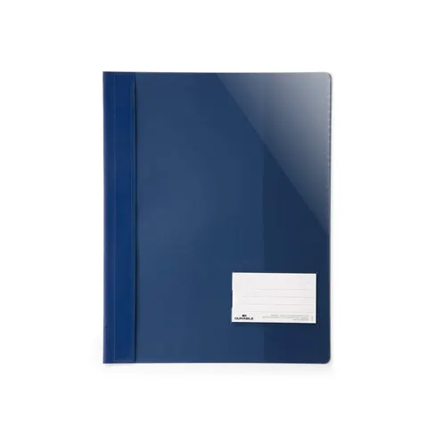 Dosar Durable, A4+, PP, cu buzunar pentru card de vizită, albastru închis