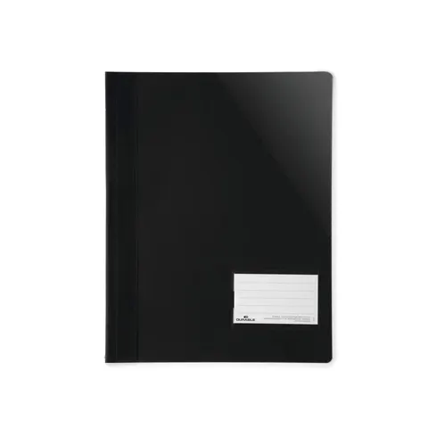 Dosar Durable, A4+, PP, cu buzunar pentru cărți de vizită, negru