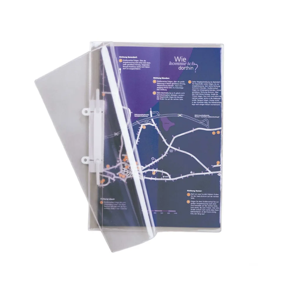 Dosar Durable Clear View, PP, cu buzunar pe copertă și perforație