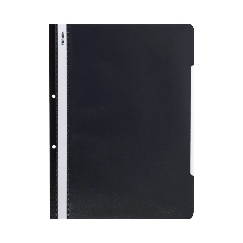 Dosar Top Office, PP, perforat, negru, 50 bucăți