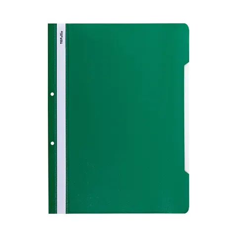 Dosar Top Office, PP, perforat, verde, 50 bucăți