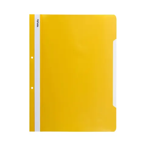Dosar Top Office, PP, perforat, galben, 50 bucăți