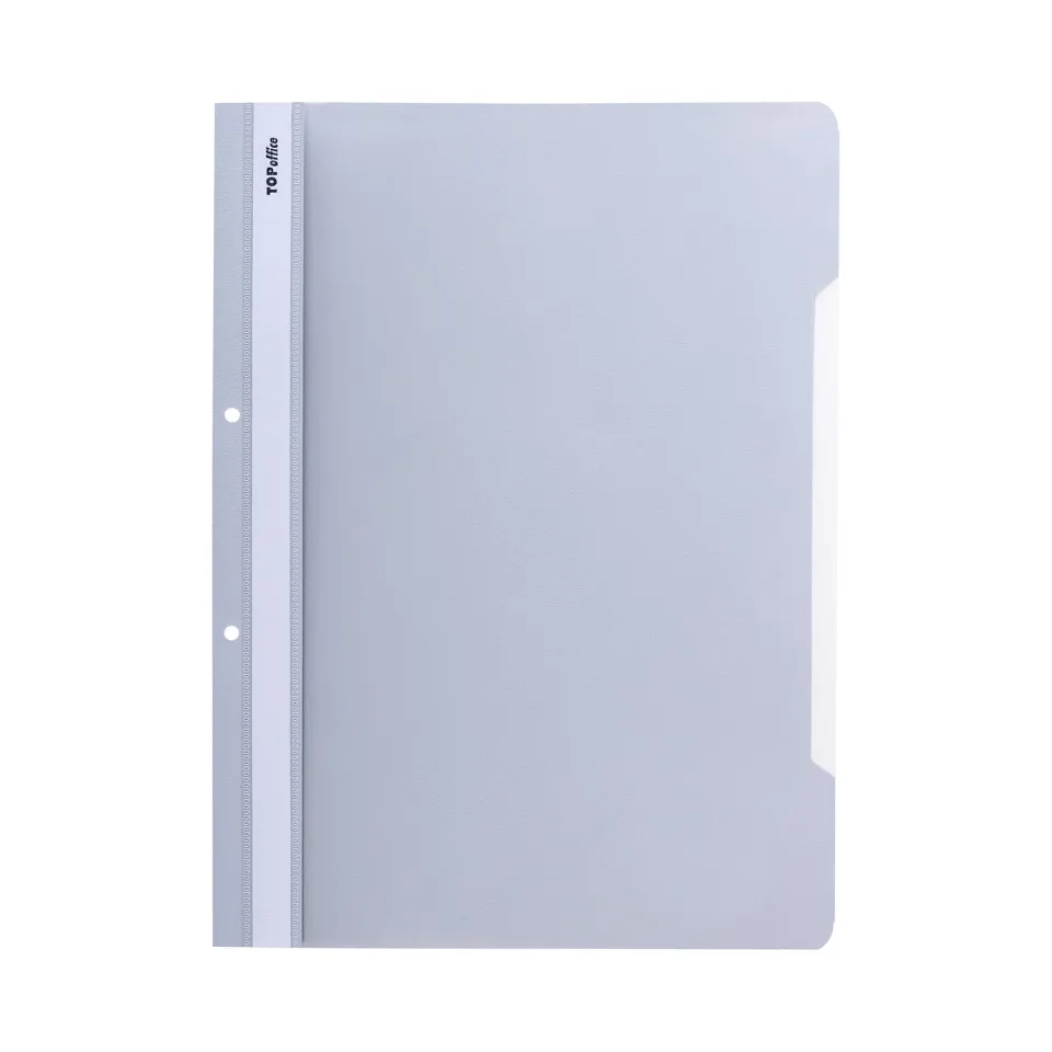 Dosar Top Office, PP, cu perforație, Gri, 50 bucăți