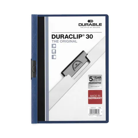 Dosar Durable Duraclip 30, A4, albastru închis