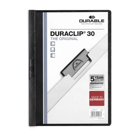 Dosar Durable Duraclip 30, A4, negru