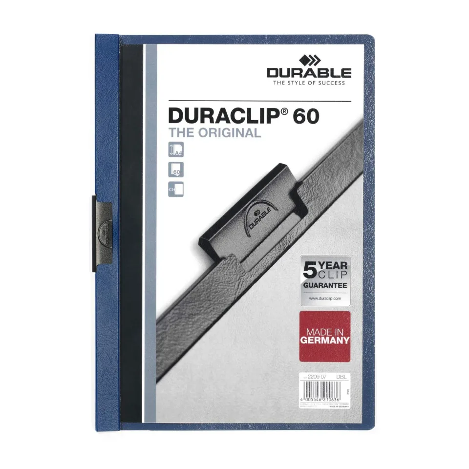 Mapa Durable Duraclip 60, A4, albastru închis