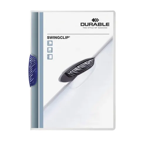 Dosar Durable Swingclip 30, A4, albastru închis