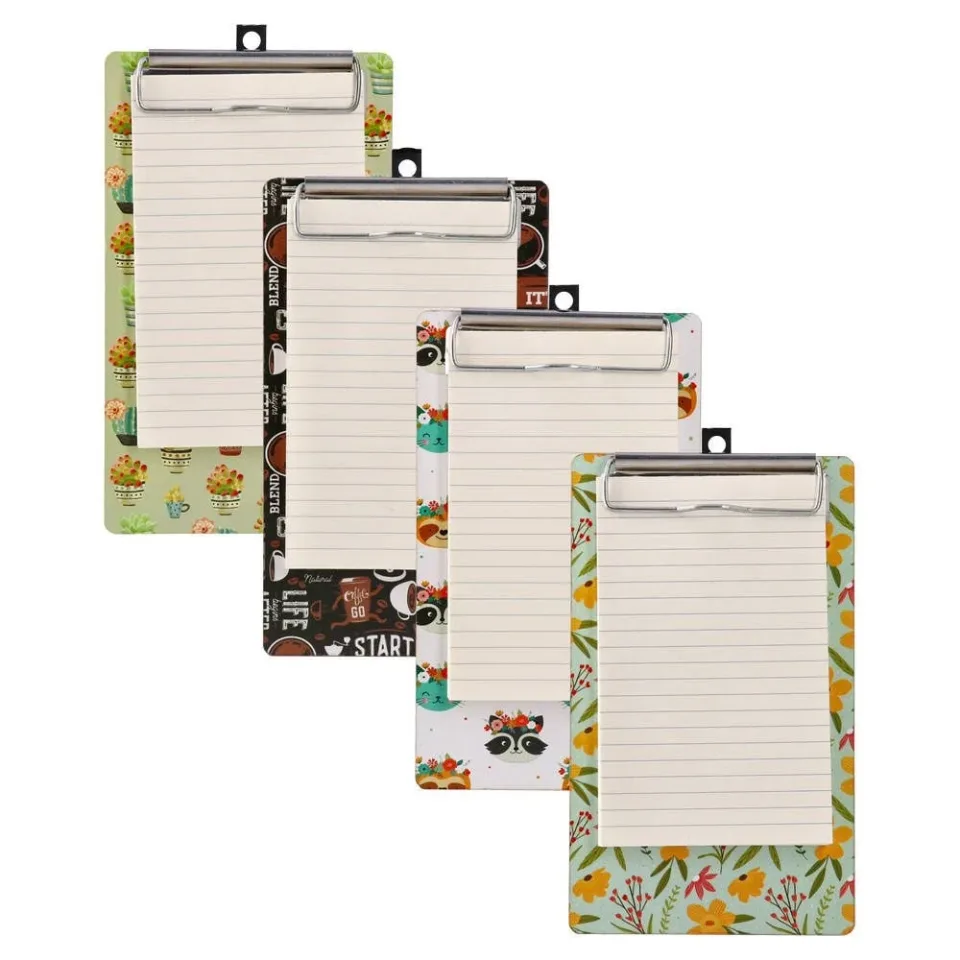 Biro Time Planny Clipboard, 12.5 x 21 cm, cu blocnotes, 48 foi, asortat, 1 buc